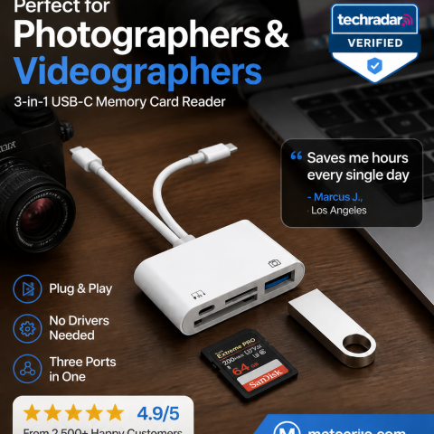 Lector de tarjetas de memoria USB-C 3 en 1