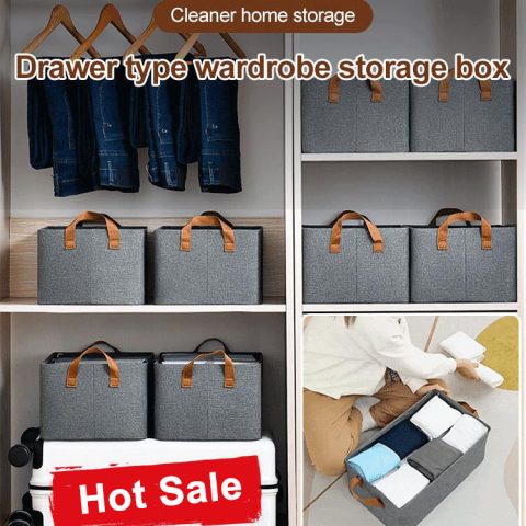 👕📦 Caja Plegable para Guardar Ropa – Organiza tu Armario, Gran Capacidad y se Pliega cuando No la Usas ✨🧺