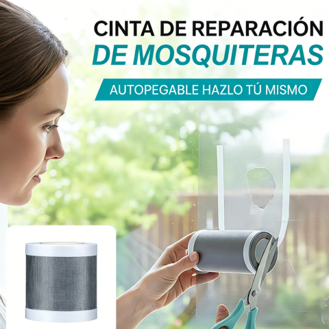 ⏰🔥 ¡50% DE DESCUENTO POR TIEMPO LIMITADO! 🪟 Cinta Autoadhesiva para Mosquiteras – Repara Fácil y Rápido ✨🛠️