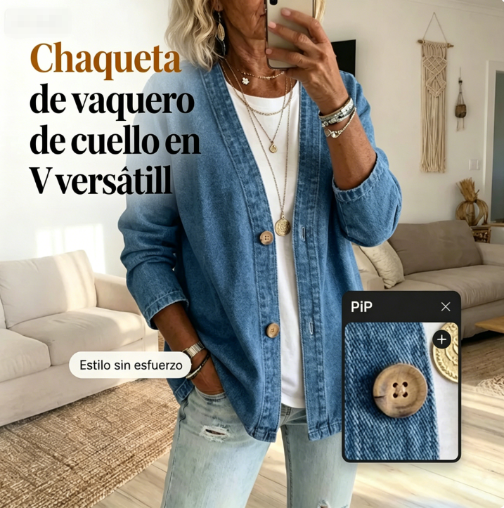 ⏰🔥 ¡Oferta Especial 50% OFF! 🧥 Chaqueta Vaquera Clásica – Estilo Atemporal y Comodidad Todo el Día 🍊✨