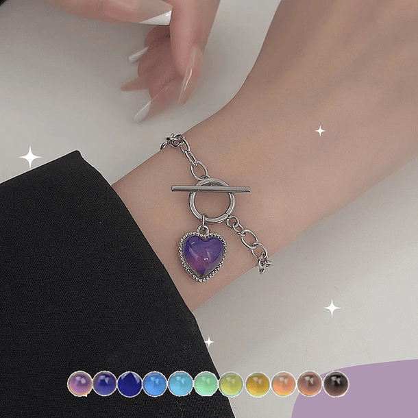 🔥 Compra 1 y llévate 1 gratis 🎁 Pulsera o collar con corazón que cambia de color