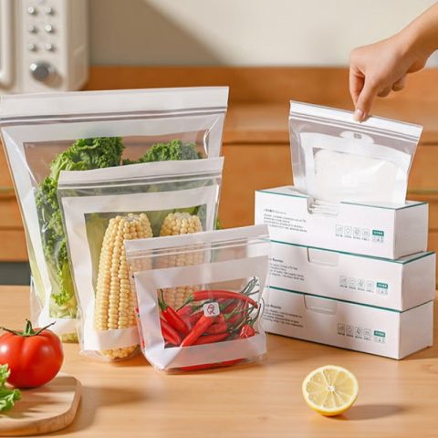 🛍️✨ Bolsas Transparentes para Alimentos – Doble Sellado Reforzado, Antifugas y Perfectas para Cocina, Viajes y Congelador 🧊🥩