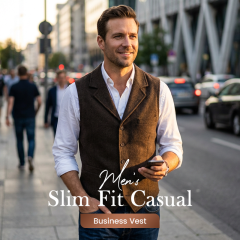 🔥 Chaleco Informal de Corte Ajustado para Hombre 👕💥