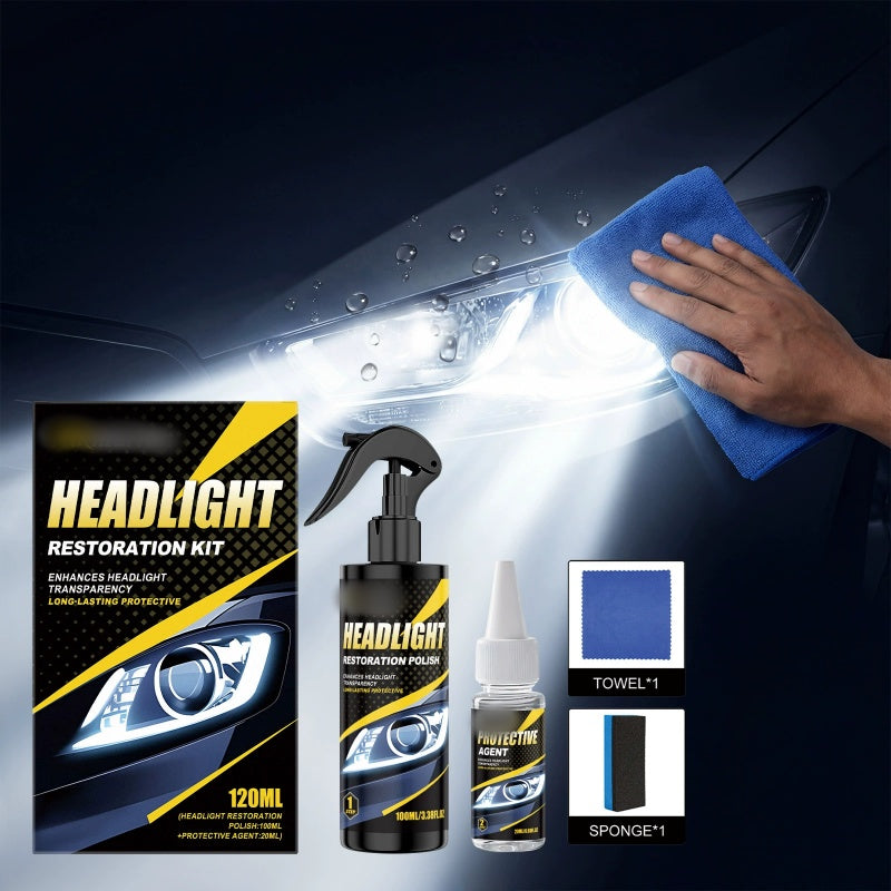 Kit Profesional para Restaurar y Sellar Faros de Auto