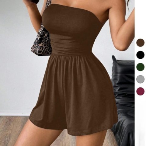 🌸¡Nueva llegada con 50% de descuento!💖 Elegante mono ajustado sin tirantes.