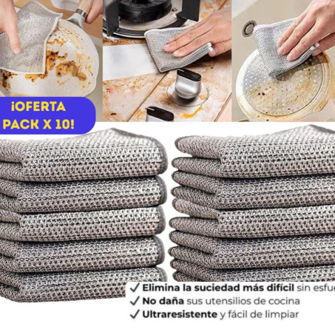 🎁49% DE DESCUENTO🔥PACK X20 PAÑOS MAGICOS PARA COCINA