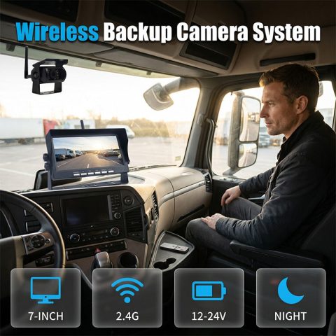 💥 Nueva recomendación para 2026: Sistema completo de cámara de visión trasera digital HD de 7" – Transmisión inalámbrica de imágenes para coches y autocaravanas 🚘🎥