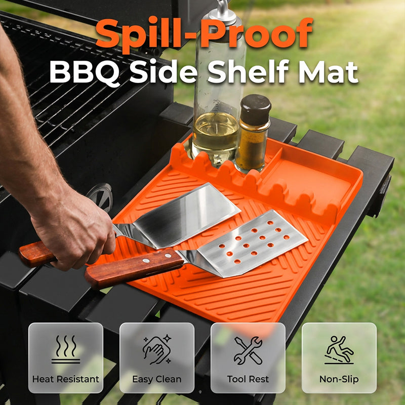 Alfombrilla de silicona para parrilla, ideal para mesas auxiliares.