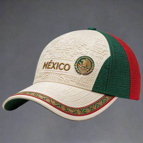 Sombrero unisex con estampado artístico para amantes del fútbol mexicano