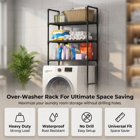 🔥¡ÚLTIMO DÍA DE OFERTA!❤️🔥Estantes Organizador Sin Taladros para Baño y Lavandería