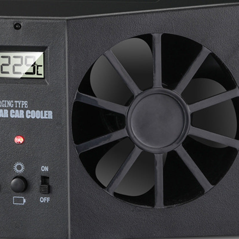 ☀️🚗 Ventilador Solar para Coche con Batería Recargable – Aire Fresco Sin Consumir Gasolina 🔋🌬️