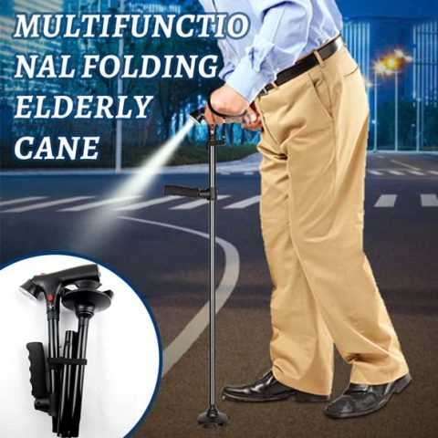 📢📢¡40% DE DESCUENTO!! ⏰Bastón plegable multifuncional para personas mayores🦯