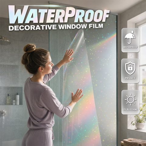 📢 40% OFF ⏰ Rollo Laminado Frío Autoadhesivo – Patrón Holográfico Brillante, Protege y Decora tus Manualidades ✨🎨