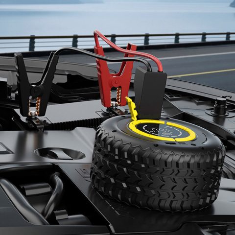 🚗⚡ Cargador de batería y inflador de llantas 2 en 1 para auto: listo para emergencias, práctico y multiuso ✨