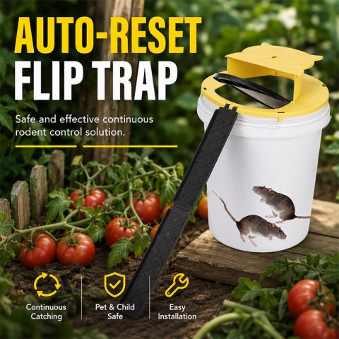 🐭🔄 Trampa para Ratones con Tapa Abatible – Se Reinicia Sola, Captura Múltiples Roedores sin Tocar a los Bichos ✨🏠