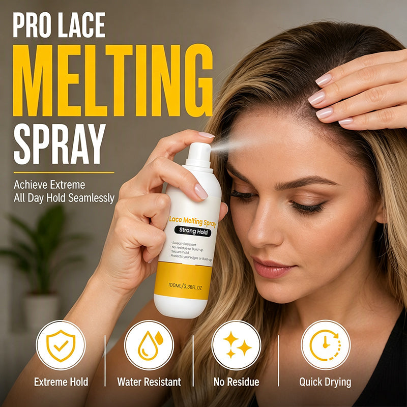 💨👑 Spray Fijador para Encaje de Peluca – Fórmula de Fijación Extrema, Funde el Lace y Sella tu Peinado Todo el Día sin Manchas ✨🎀