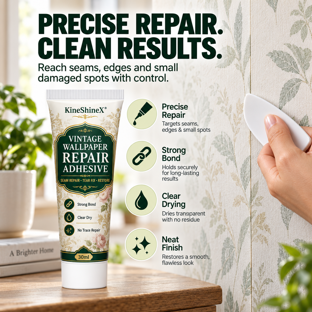 🖼️✨ Adhesivo Reparador para Papel Tapiz Vintage – Vuelve a Pegar Bordes y Esquinas Sueltas sin Desmontar ni Cambiar el Rollo Completo 🏠💪