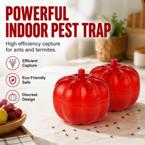 🎃 Trampa para plagas de calabaza: control discreto de hormigas y moscas en interiores.