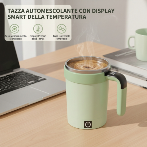 Vaso mezclador automático con pantalla inteligente de temperatura